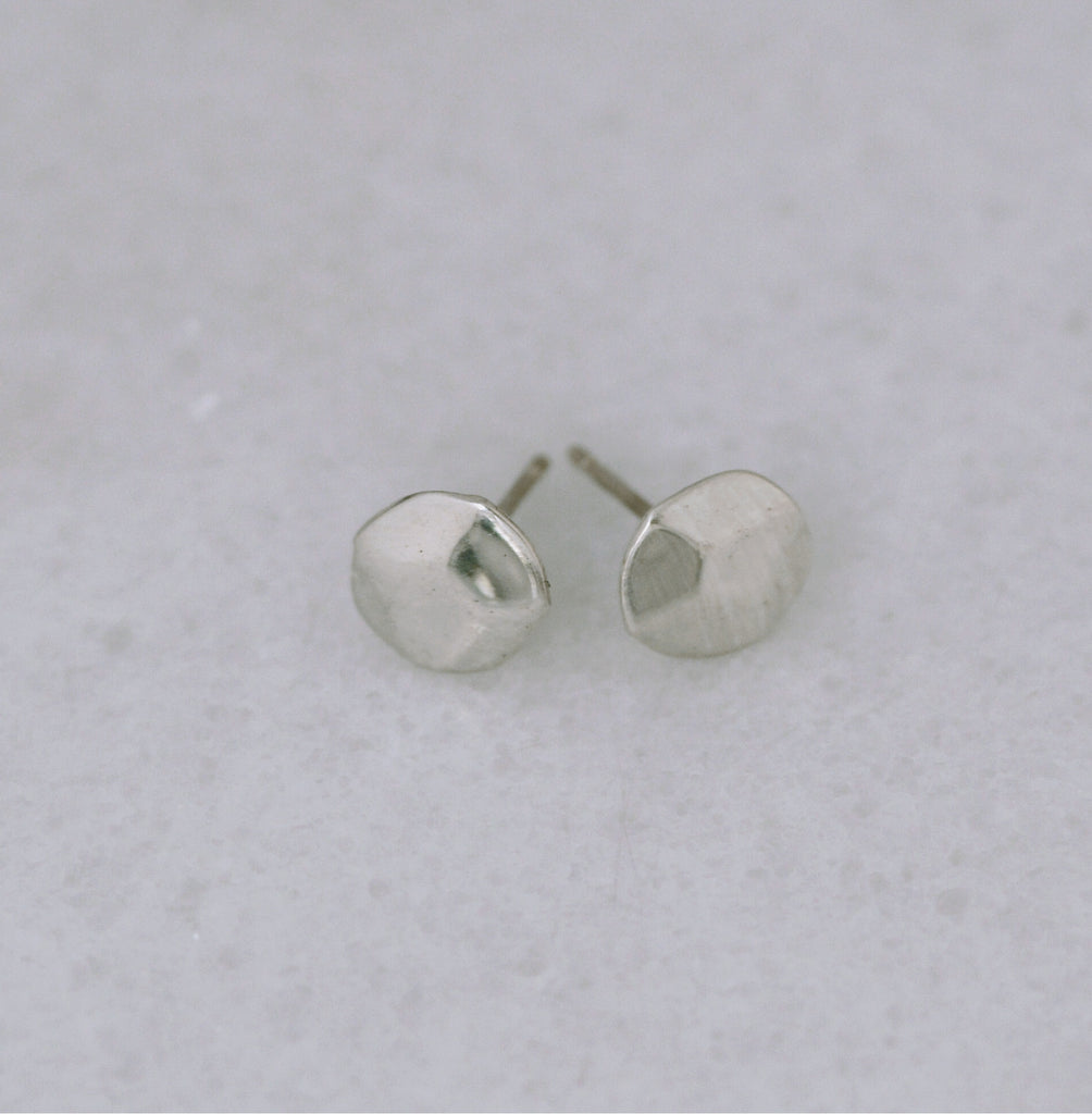 Faceted Pebble Ear Studs - Fearless Inventory