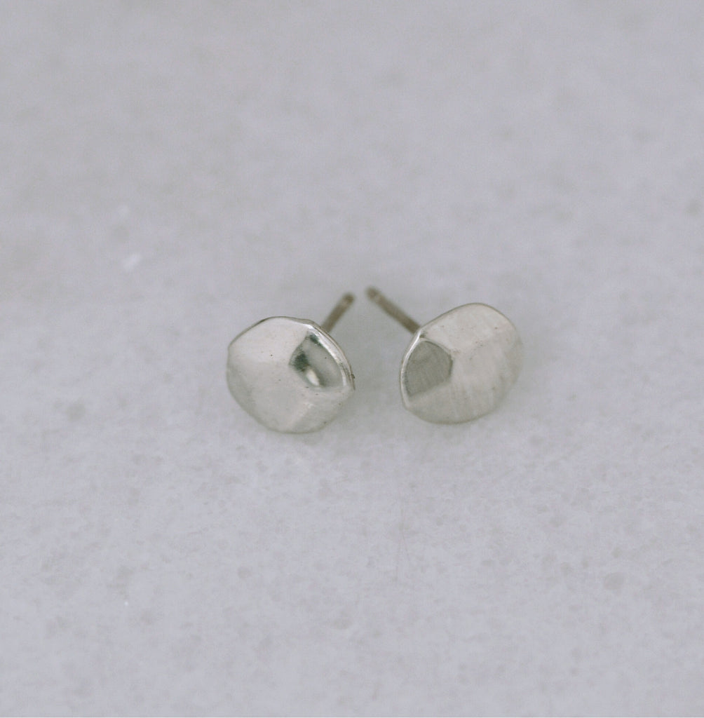 Faceted Pebble Ear Studs - Fearless Inventory